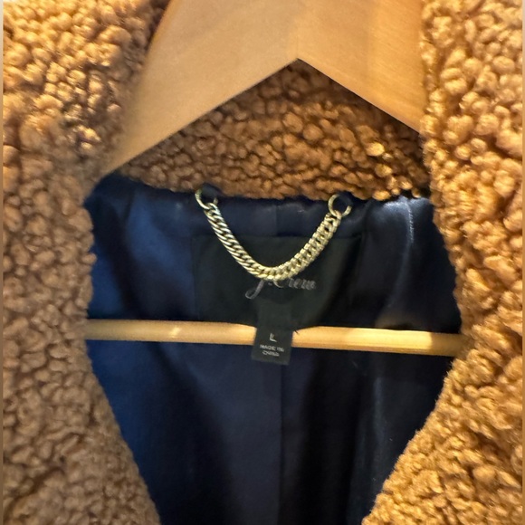 JCrew brown Teddy Coat in a size L - Picture 2 of 4